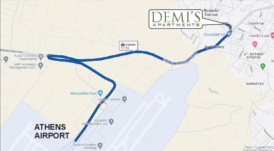 Demi'S Apartments Near Athen'S Airport Ártemida Kültér fotó